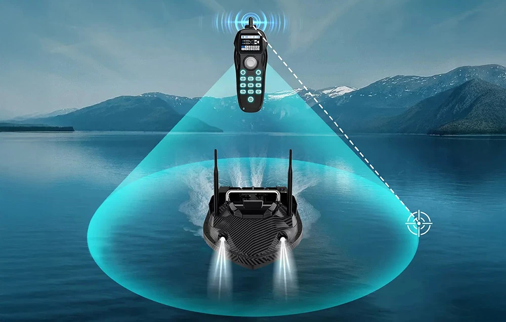 Žvejybos Įranga - Flytec V803-Pro Masalų Laivas Su GPS, Sonaru, 5200mAh Baterija, Juoda aprašymas - Prekės nuotrauka
