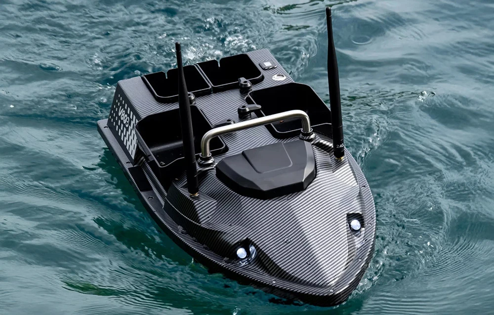 Žvejybos Įranga - Flytec V803-Pro Masalų Laivas Su GPS, Sonaru, 5200mAh Baterija, Juoda aprašymas - Prekės nuotrauka