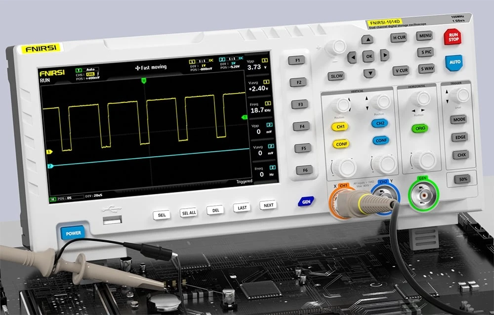 FNIRSI 1014D 2 viename osciloskopo signalų generatorius aprašymas - Prekės nuotrauka FNIRSI 1014D 2 viename osciloskopo signalų generatorius aprašymas - Prekės nuotrauka