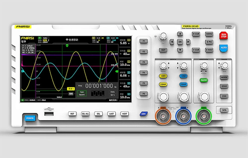 FNIRSI 1014D 2 viename osciloskopo signalų generatorius aprašymas - Prekės nuotrauka FNIRSI 1014D 2 viename osciloskopo signalų generatorius aprašymas - Prekės nuotrauka