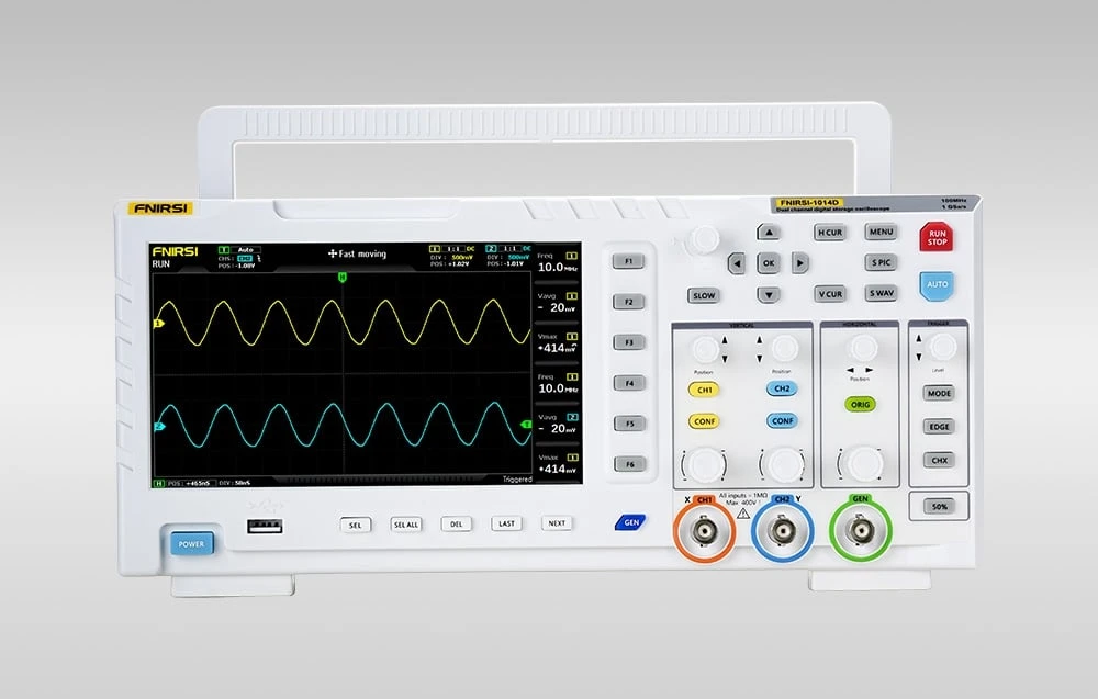 FNIRSI 1014D 2 viename osciloskopo signalų generatorius aprašymas - Prekės nuotrauka FNIRSI 1014D 2 viename osciloskopo signalų generatorius aprašymas - Prekės nuotrauka