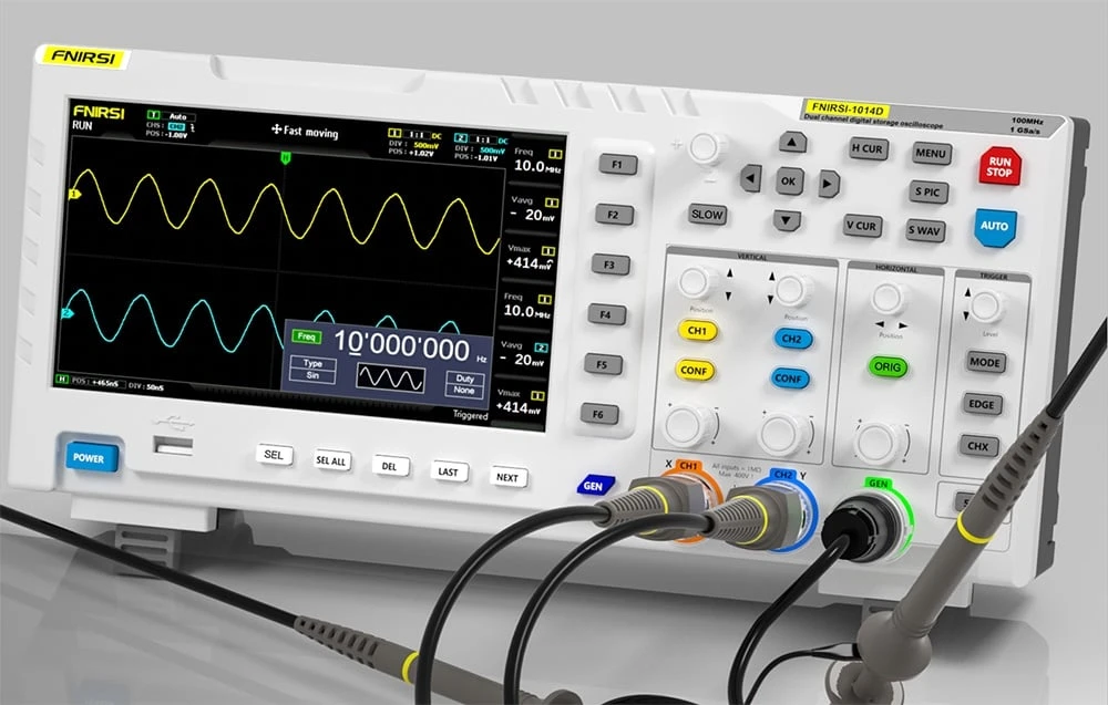 FNIRSI 1014D 2 viename osciloskopo signalų generatorius aprašymas - Prekės nuotrauka FNIRSI 1014D 2 viename osciloskopo signalų generatorius aprašymas - Prekės nuotrauka