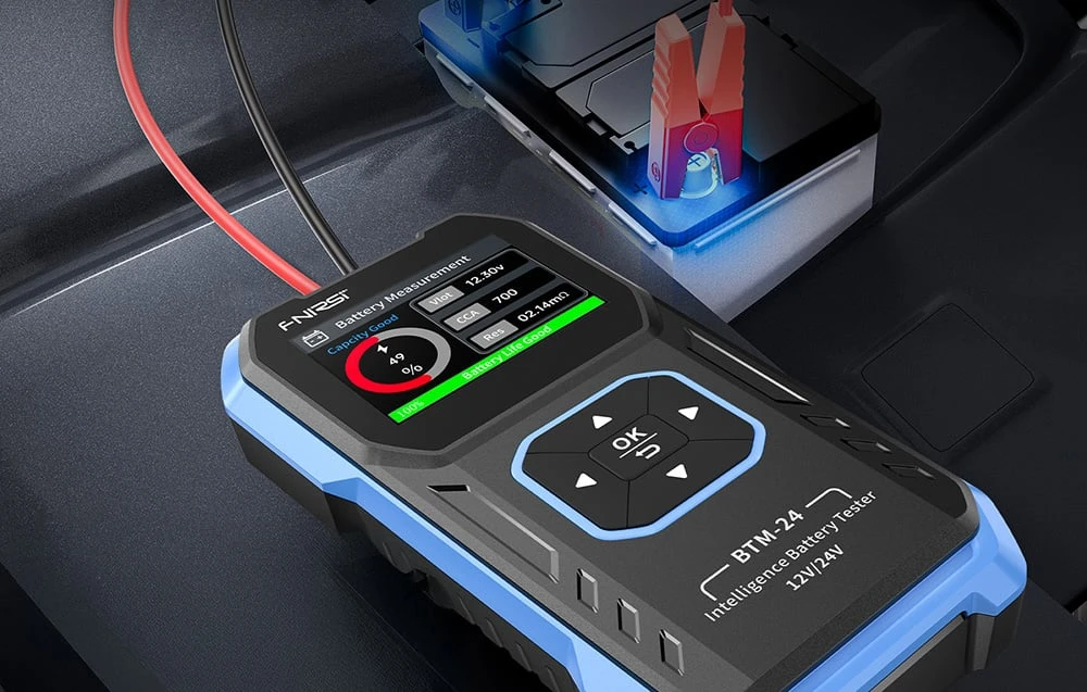 FNIRSI BTM-24 multifunctional car battery tester aprašymas - Prekės nuotrauka