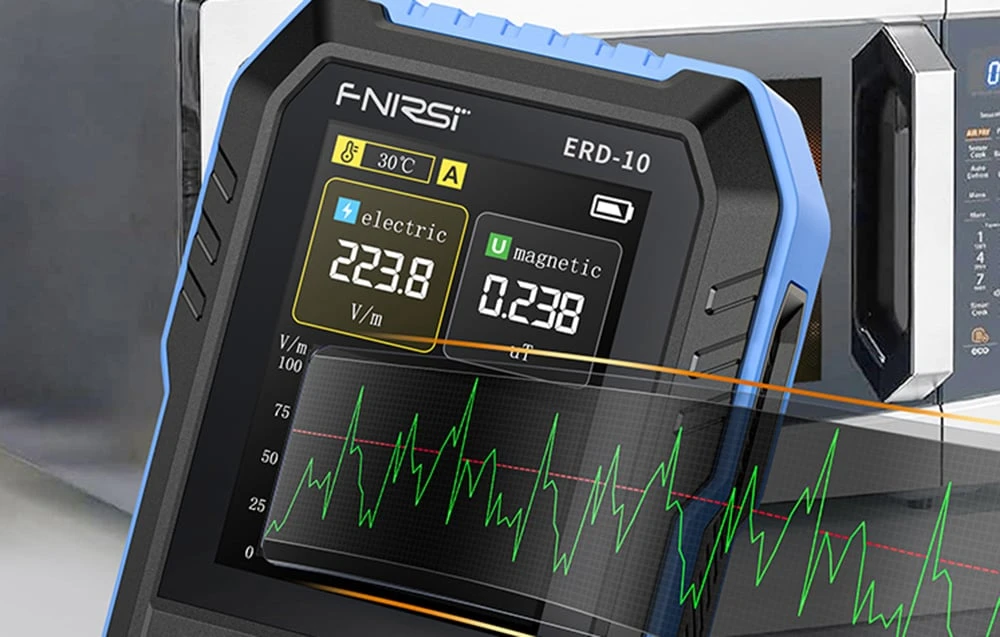 FNIRSI ERD-10 electromagnetic radiation detector aprašymas - Prekės nuotrauka