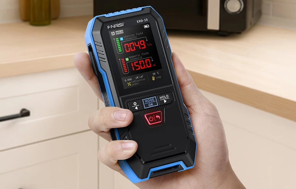 FNIRSI ERD-10 electromagnetic radiation detector aprašymas - Prekės nuotrauka