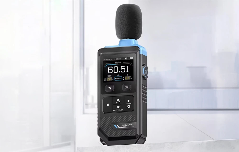 FNIRSI FDM-02 Sound Level Meter aprašymas - Prekės nuotrauka