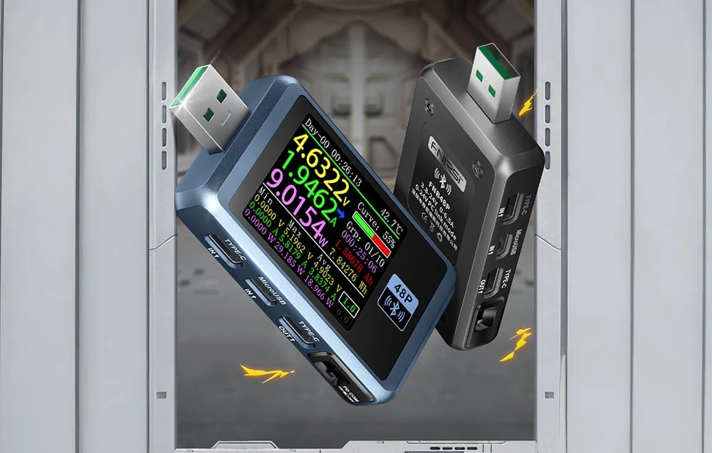FNIRSI FNB48P BT USB port tester with Bluetooth aprašymas - Prekės nuotrauka