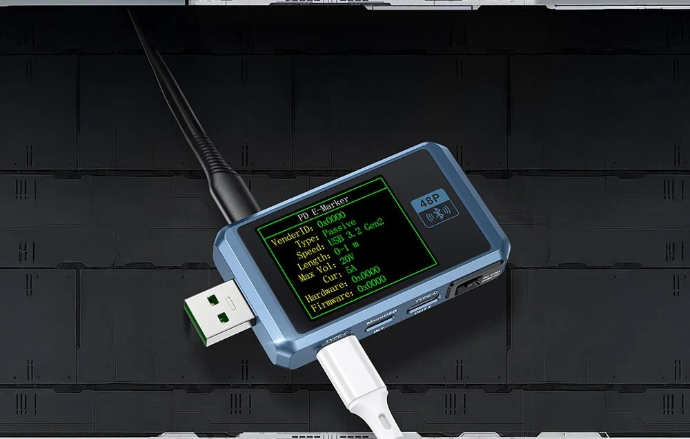 FNIRSI FNB48P BT USB port tester with Bluetooth aprašymas - Prekės nuotrauka