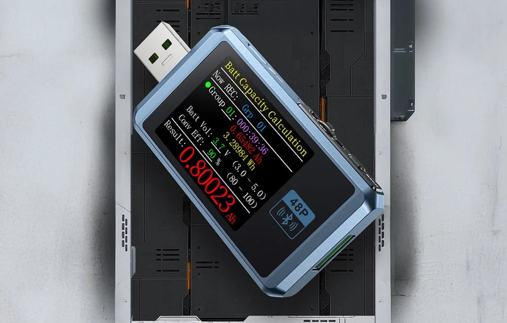 FNIRSI FNB48P BT USB port tester with Bluetooth aprašymas - Prekės nuotrauka