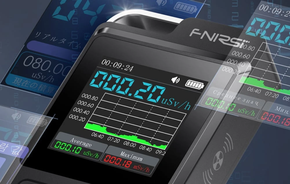 FNIRSI GC-02 nuclear radiation detector aprašymas - Prekės nuotrauka