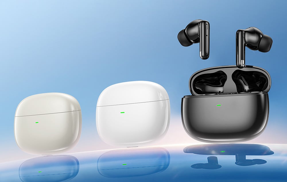 Ausinės Foneng Bluetooth Earphones TWS BL152 ANC+ENC noise cancelling baltas aprašymas - Prekės nuotrauka