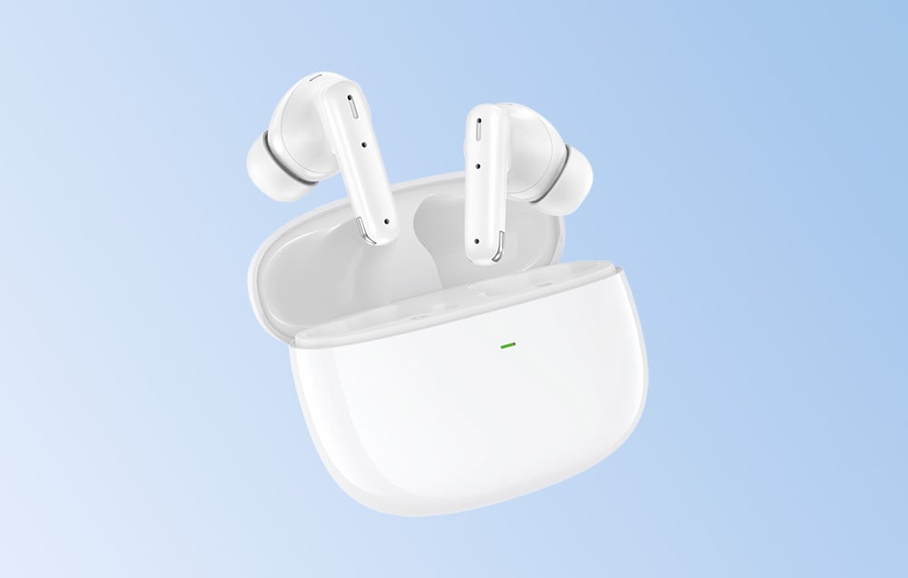 Ausinės Foneng Bluetooth Earphones TWS BL152 ANC+ENC noise cancelling baltas aprašymas - Prekės nuotrauka