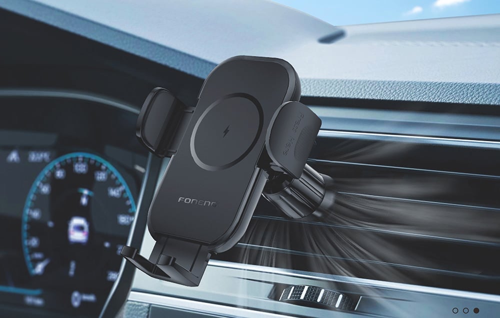 Foneng CP101 automobilio grotelių laikiklis su 15 W belaidžiu įkrovikliu (juodas) aprašymas - Prekės nuotrauka Foneng CP101 automobilio grotelių laikiklis su 15 W belaidžiu įkrovikliu (juodas) aprašymas - Prekės nuotrauka
