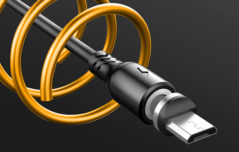 Foneng X62 Magnetic 3in1 USB į USB-C / Lightning / Micro USB kabelis, 2.4A, 1m (juodas) aprašymas - Prekės nuotrauka