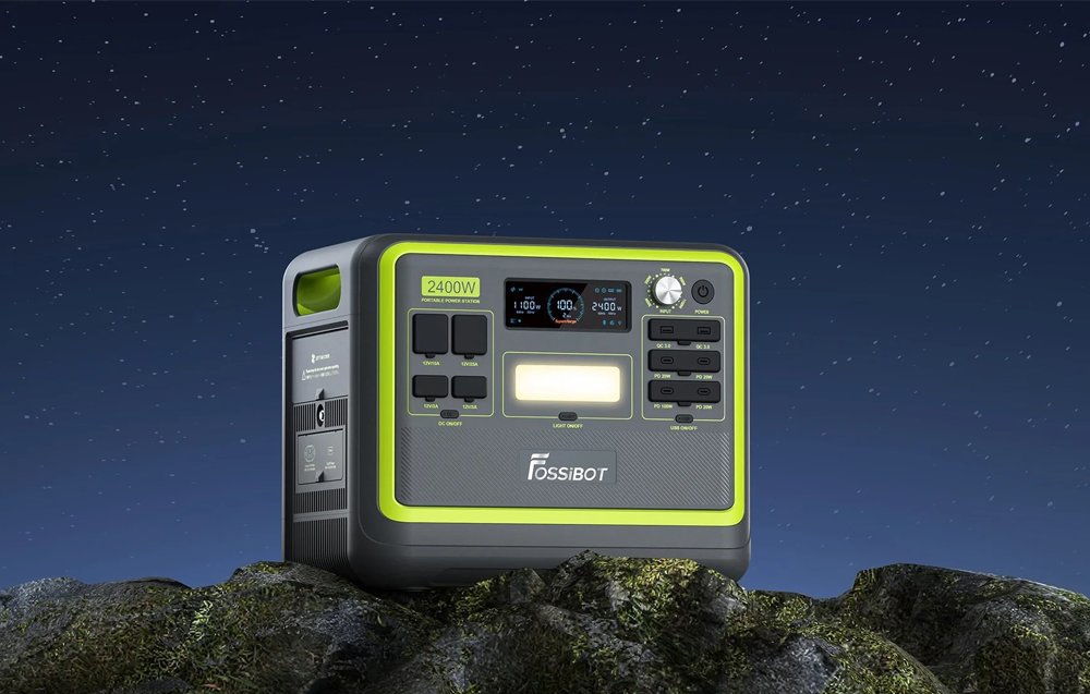 FOSSIBOT F2400 2400W Charging Station Juodas aprašymas - Prekės nuotrauka
