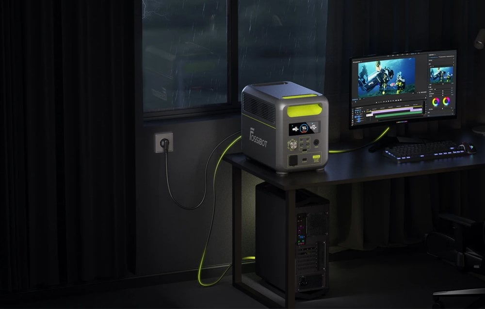 FOSSIBOT FBP1200 1200W Charging Station (Žalias) aprašymas - Prekės nuotrauka