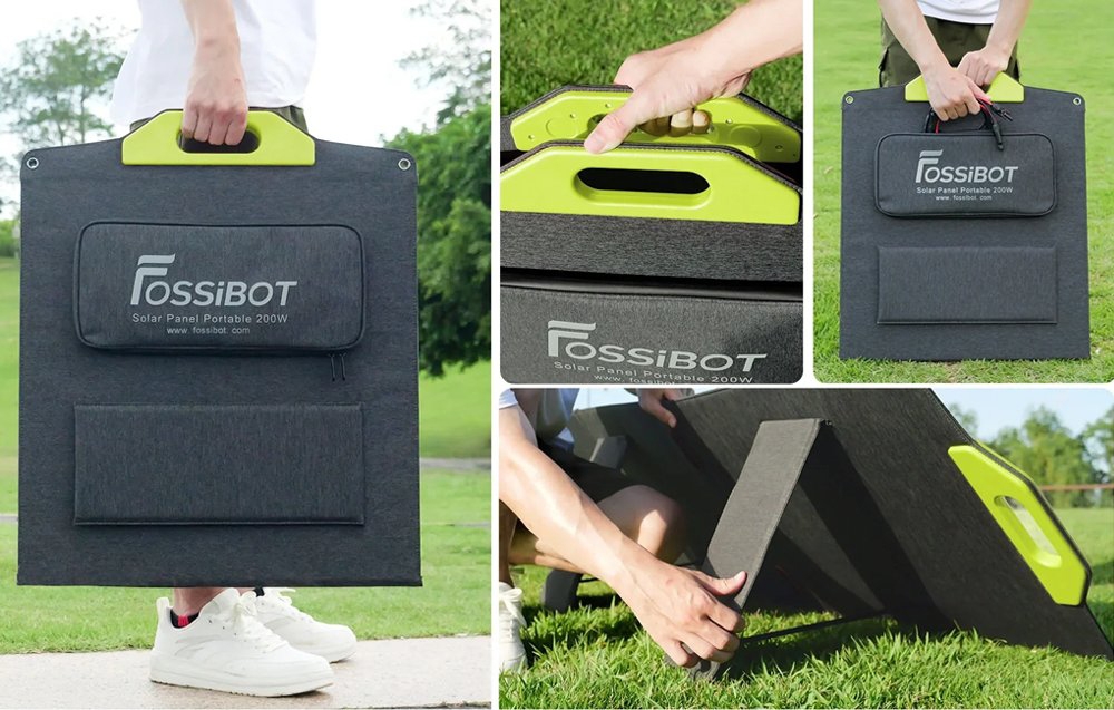 FOSSIBOT SP200 200W Solar Panel (Juodas) aprašymas - Prekės nuotrauka