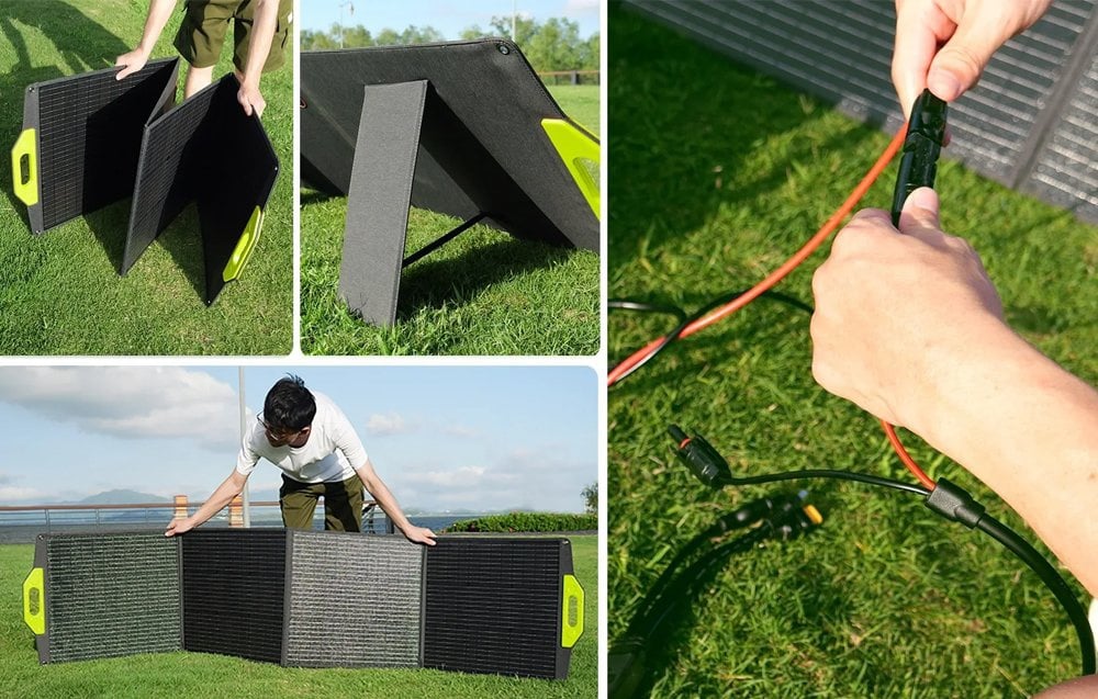 FOSSIBOT SP200 200W Solar Panel (Juodas) aprašymas - Prekės nuotrauka