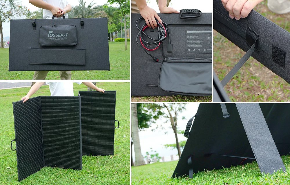 FOSSIBOT SP420 420W Solar Panel (Juodas) aprašymas - Prekės nuotrauka