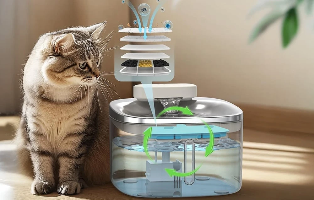 Fountain / Pet drinker 3.5L Oneisall PW04 aprašymas - Prekės nuotrauka Fountain / Pet drinker 3.5L Oneisall PW04 aprašymas - Prekės nuotrauka