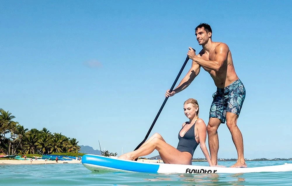 FunWater SUP paddleboard SUPFW05B Tiki 3,2m (mėlynas-baltas) aprašymas - Prekės nuotrauka