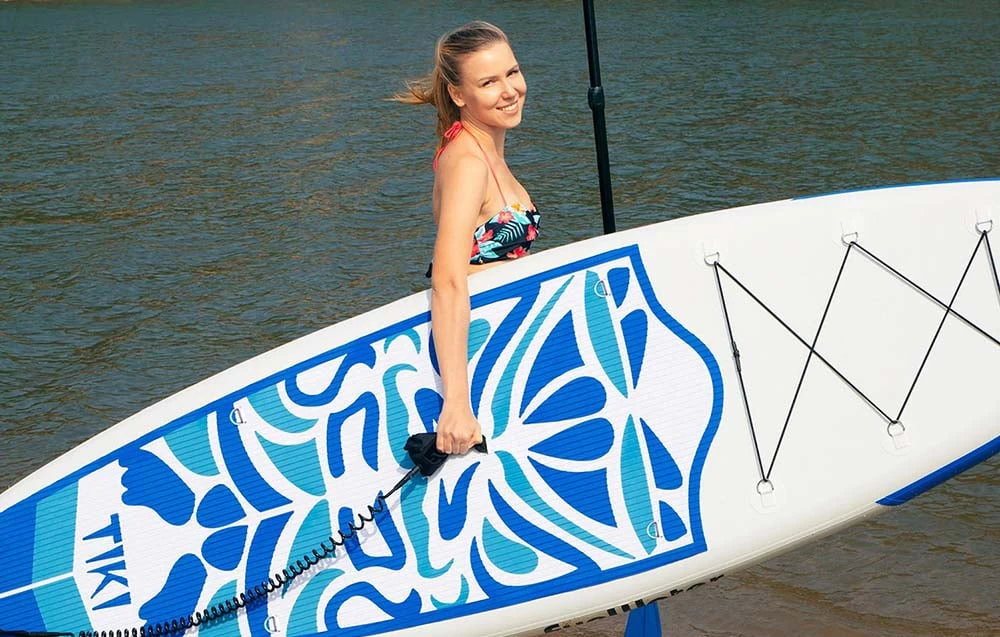 FunWater SUP paddleboard SUPFW05B Tiki 3,2m (mėlynas-baltas) aprašymas - Prekės nuotrauka