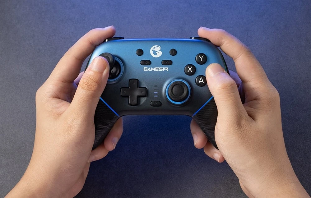 GameSir SuperNova T4n Pro belaidis žaidimų valdiklis mėlynos spalvos aprašymas - Prekės nuotrauka GameSir SuperNova T4n Pro belaidis žaidimų valdiklis mėlynos spalvos aprašymas - Prekės nuotrauka