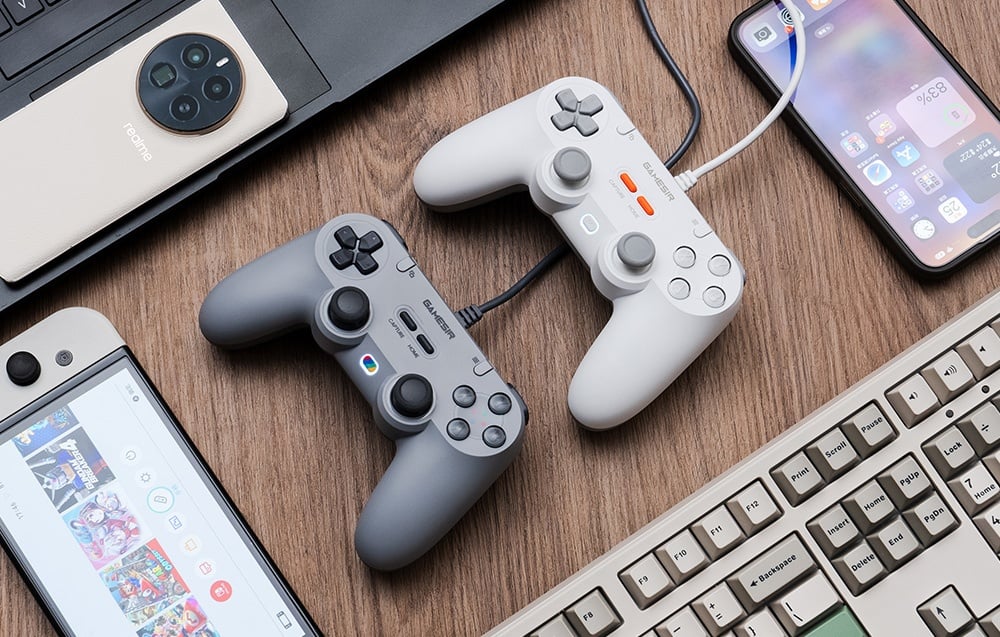 GameSir T3 GY Tegenaria Lite laidinis žaidimų valdiklis pilkos spalvos aprašymas - Prekės nuotrauka GameSir T3 GY Tegenaria Lite laidinis žaidimų valdiklis pilkos spalvos aprašymas - Prekės nuotrauka