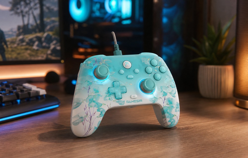 GAS GameSir T7 Pro Floral Multi spalvos USB Žaidimų pultelis Analoginis / skaitmeninis PC, XBOX One S, XBOX One X, XBOX Series S, XBOX Series X aprašymas - Prekės nuotrauka