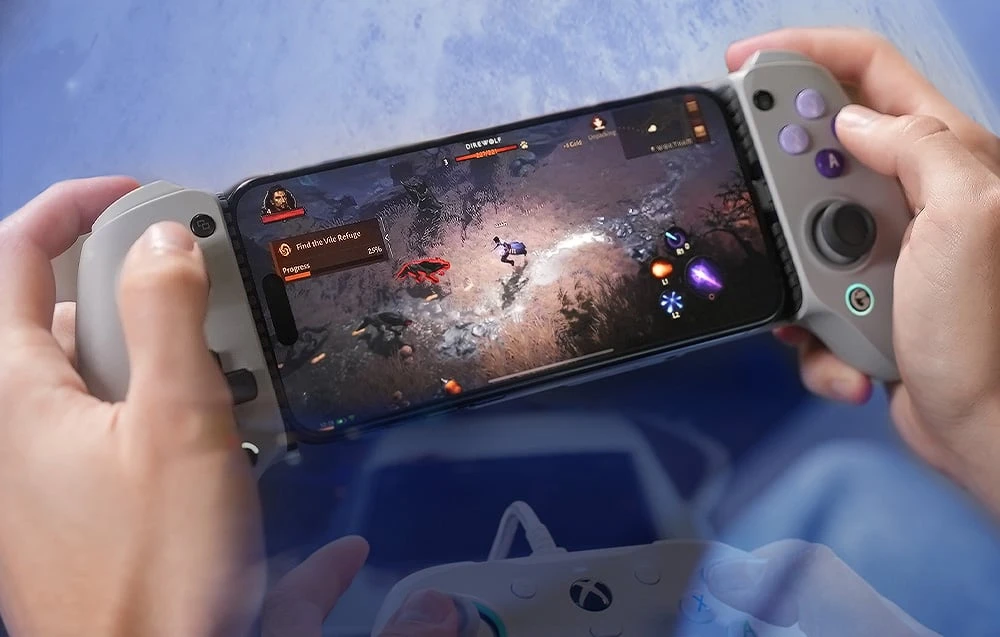 Gamesir Žaidimų valdiklis G8 Galileo USB-C su išmaniojo telefono laikikliu aprašymas - Prekės nuotrauka Gamesir Žaidimų valdiklis G8 Galileo USB-C su išmaniojo telefono laikikliu aprašymas - Prekės nuotrauka