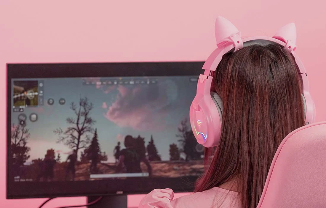 Žaidimų ausinės Havit GAMENOTE H2233d RGB rožinės spalvos aprašymas - Prekės nuotrauka