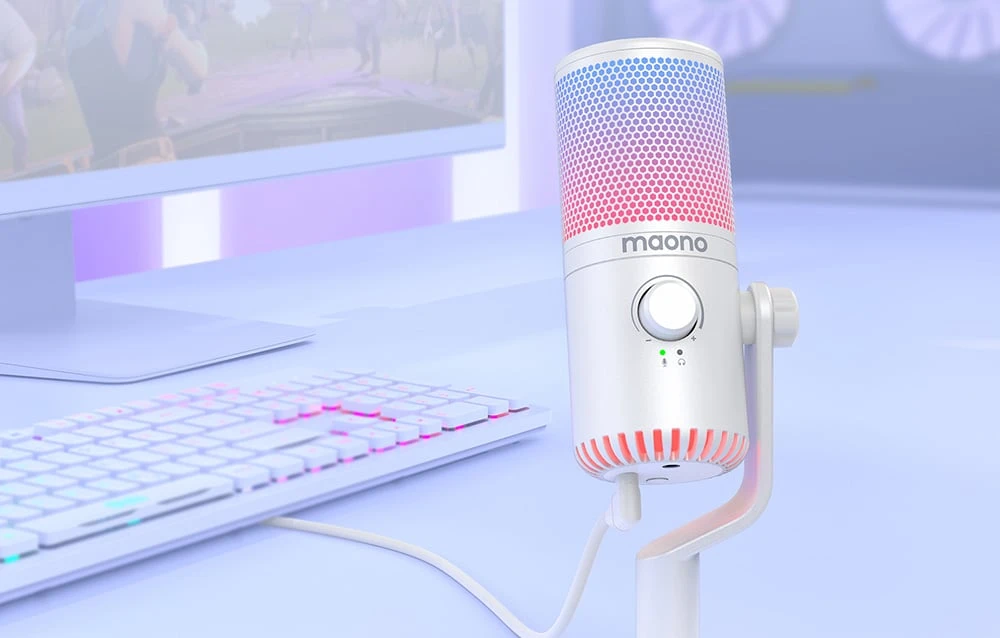 Žaidimų mikrofonas Maono DM30RGB (baltas) aprašymas - Prekės nuotrauka Žaidimų mikrofonas Maono DM30RGB (baltas) aprašymas - Prekės nuotrauka