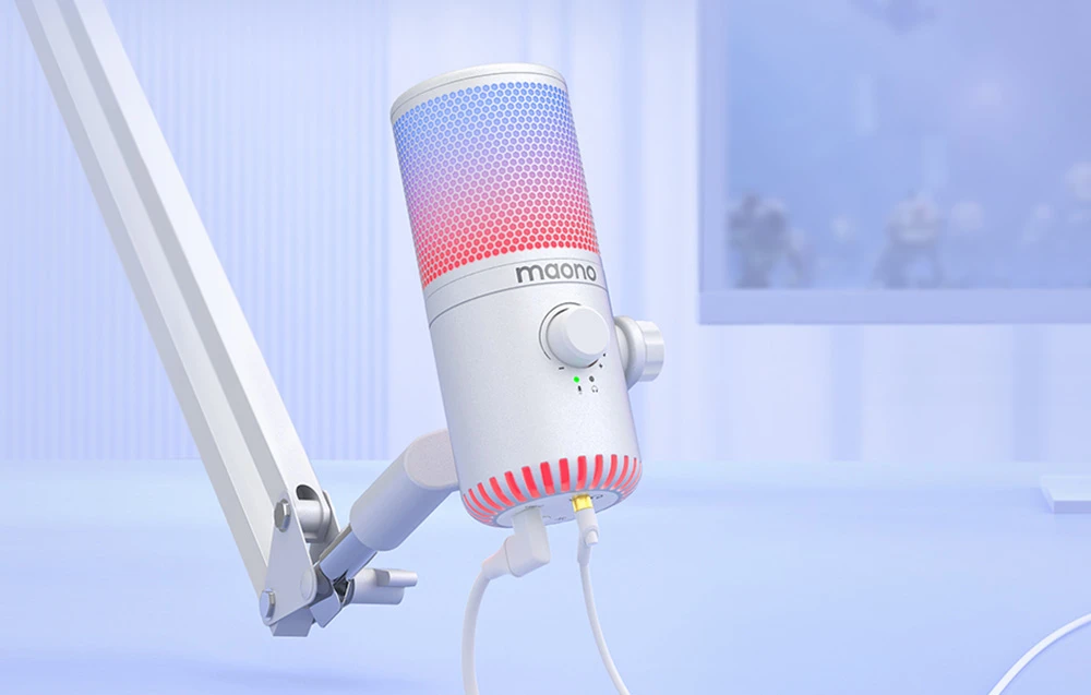 Žaidimų mikrofonas Maono DM30RGB (baltas) aprašymas - Prekės nuotrauka Žaidimų mikrofonas Maono DM30RGB (baltas) aprašymas - Prekės nuotrauka