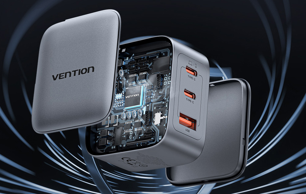 „gan-vention-usb-cca-70w-charger-usb-c-c“ įkroviklis
