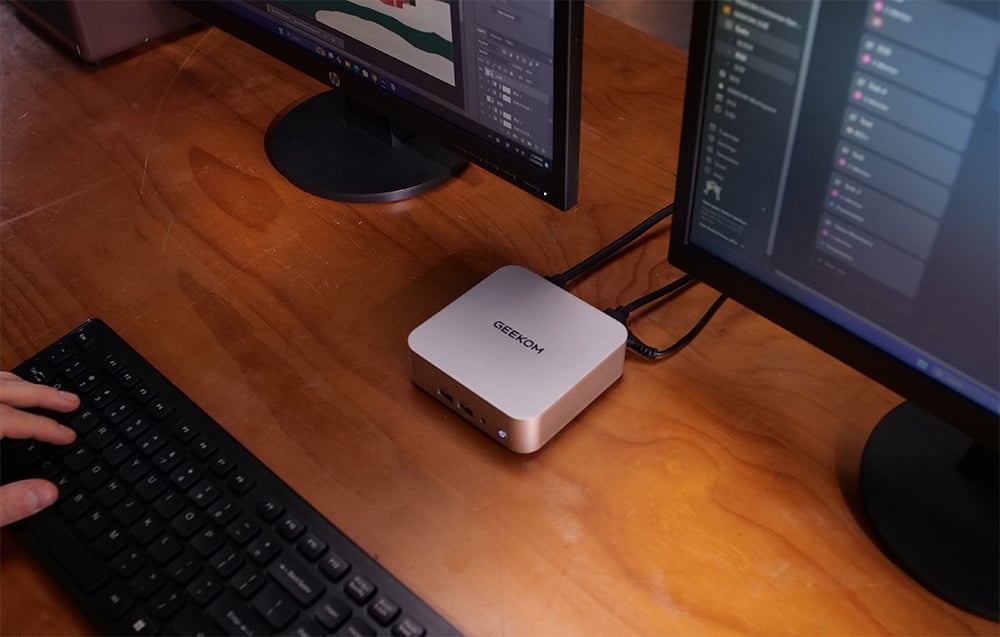 GEEKOM Mini PC A6 Ryzen 7 6800H 32GB RAM 1TB + Win11 Pro aprašymas - Prekės nuotrauka GEEKOM Mini PC A6 Ryzen 7 6800H 32GB RAM 1TB + Win11 Pro aprašymas - Prekės nuotrauka