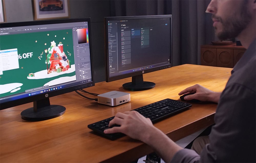 GEEKOM Mini PC A6 Ryzen 7 6800H 32GB RAM 1TB + Win11 Pro aprašymas - Prekės nuotrauka GEEKOM Mini PC A6 Ryzen 7 6800H 32GB RAM 1TB + Win11 Pro aprašymas - Prekės nuotrauka