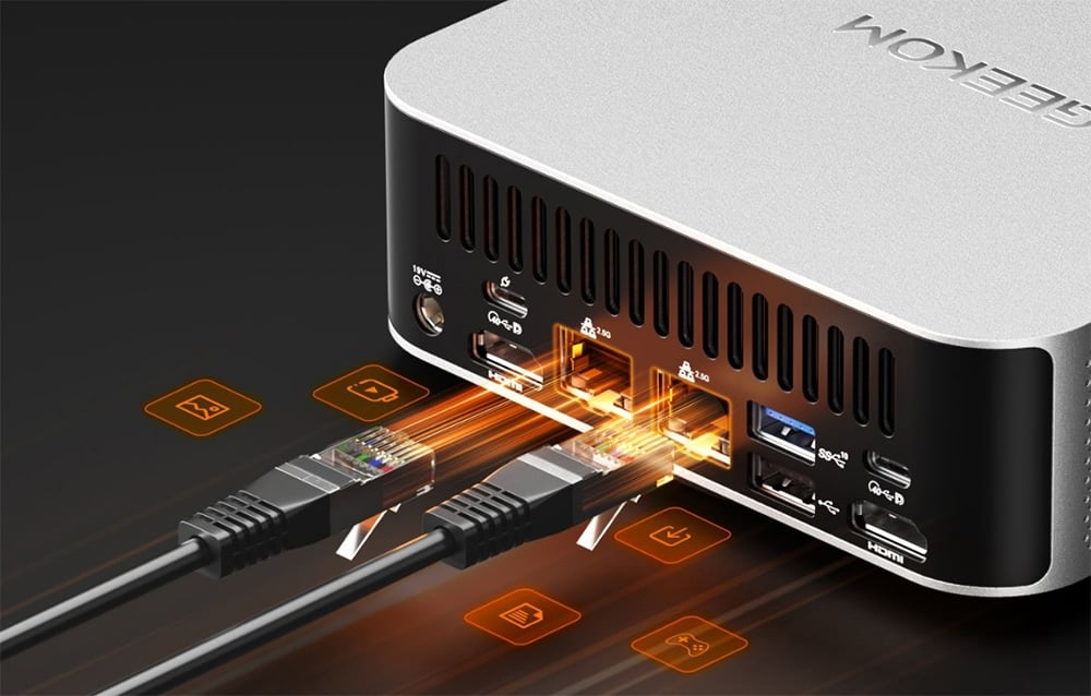 GEEKOM A8 ミニPC Ryzen 7 8745HS 32GB/1TB AI PC用NPUプロセッサー Ryzen 9搭載 A8ミニ PC｜GEEKOM（ギコム)