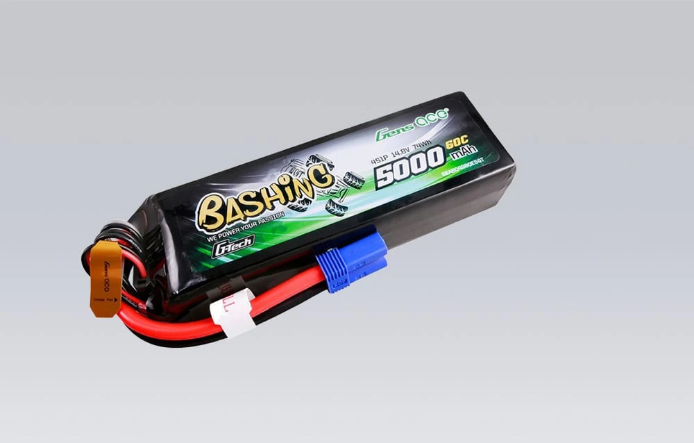 Gens ace G-Tech 5000mAh 14.8V 4S1P 60C Lipo baterijų paketas su EC5 Plug-Bshing serija aprašymas - Prekės nuotrauka
