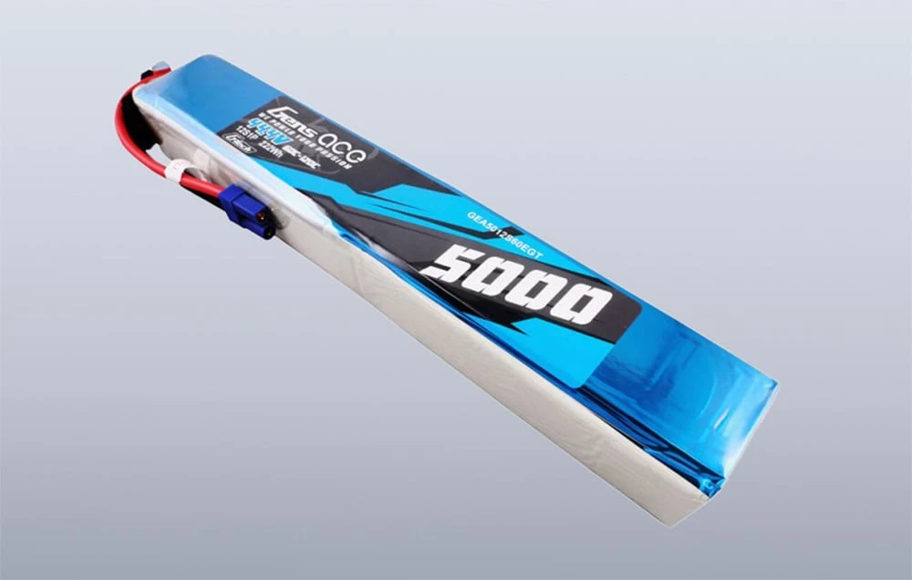 Gens ace G-Tech 5000mAh 60/120C 44.4V 12S1P Lipo Baterija Pack with EC5 Plug aprašymas - Prekės nuotrauka