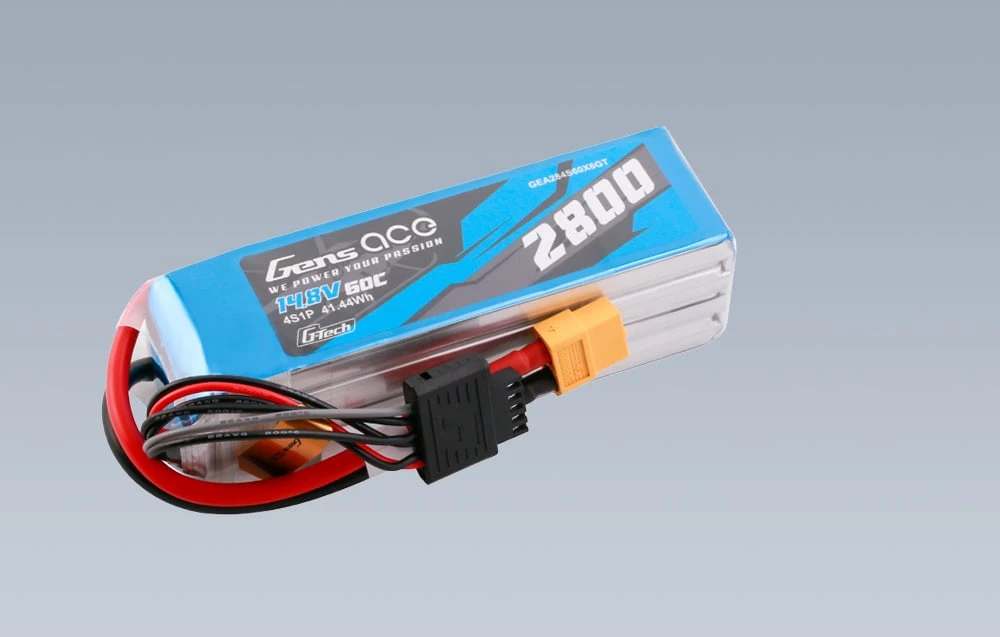 Gens ace G-Tech Soaring 2800mAh 14.8V 60C 4S1P LiPo XT60 aprašymas - Prekės nuotrauka Gens ace G-Tech Soaring 2800mAh 14.8V 60C 4S1P LiPo XT60 aprašymas - Prekės nuotrauka