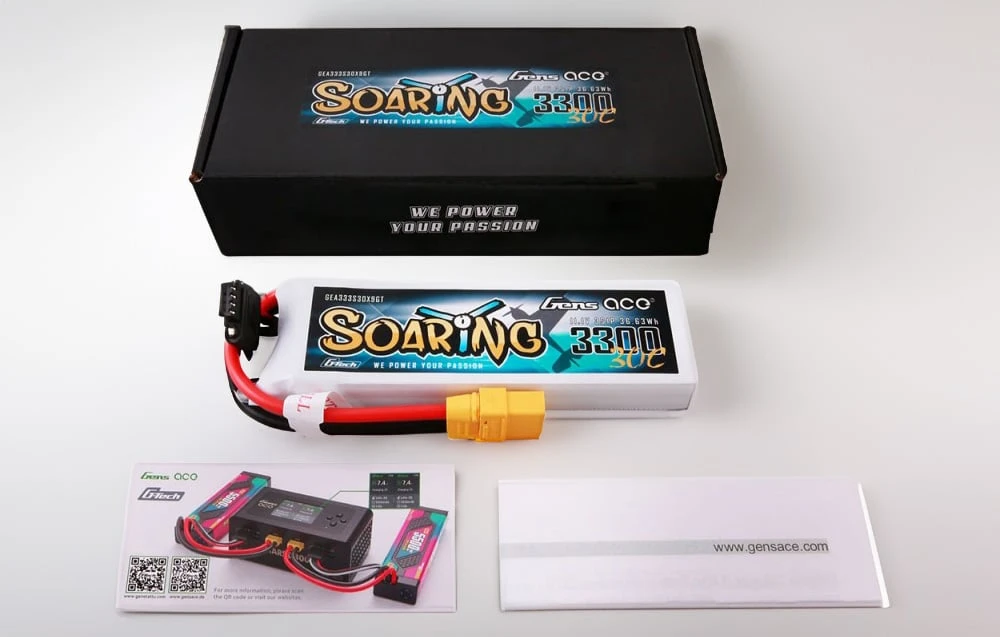 Gens ace G-Tech Soaring 3300mAh 11.1V 30C 3S1P Lipo baterijos su XT90 kištuku aprašymas - Prekės nuotrauka Gens ace G-Tech Soaring 3300mAh 11.1V 30C 3S1P Lipo baterijos su XT90 kištuku aprašymas - Prekės nuotrauka