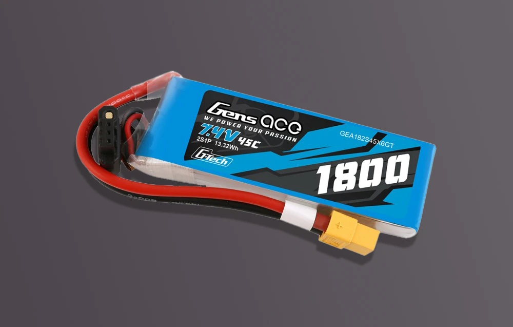 Gens Ace Akumuliatorius GensAce G-Tech LiPo 1800mAh 7.4V 45C 2S1P XT60 aprašymas - Prekės nuotrauka Gens Ace Akumuliatorius GensAce G-Tech LiPo 1800mAh 7.4V 45C 2S1P XT60 aprašymas - Prekės nuotrauka
