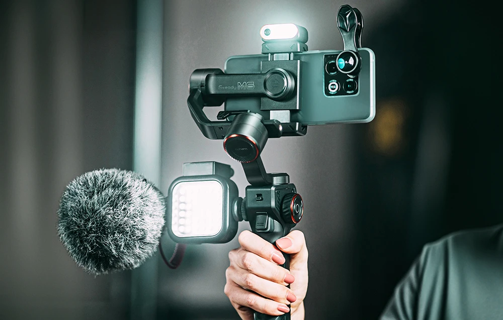 Gimbal Hohem iSteady M6 rinkinys aprašymas - Prekės nuotrauka Gimbal Hohem iSteady M6 rinkinys aprašymas - Prekės nuotrauka