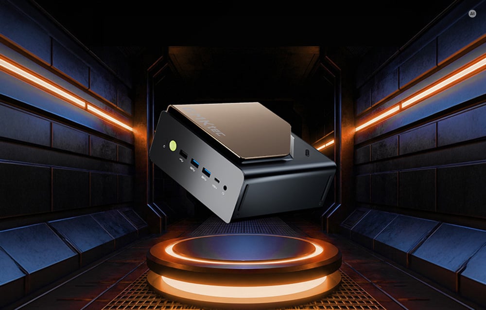 GMKTEC EVO-T2S Mini PC with Intel Panther Lake X7 358H, 64GB, and 1TB aprašymas - Prekės nuotrauka