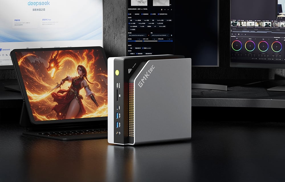 Mini PC GMKtec EVO-X2 AMD Ryzen AI Max+ 395 - 128GB RAM + 2TB SSD WIN 11 Pro aprašymas - Prekės nuotrauka Mini PC GMKtec EVO-X2 AMD Ryzen AI Max+ 395 - 128GB RAM + 2TB SSD WIN 11 Pro aprašymas - Prekės nuotrauka