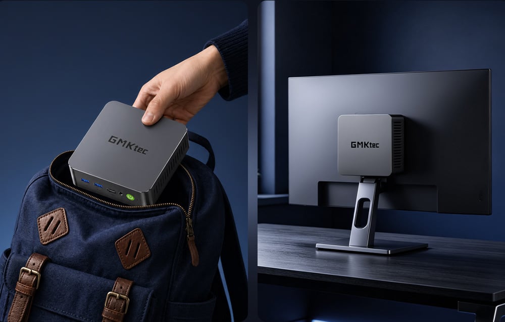 GMKtec K17 Mini PC with Intel Core Ultra 5 226V, 16GB RAM, 1TB Storage, and Windows 11 Pro aprašymas - Prekės nuotrauka