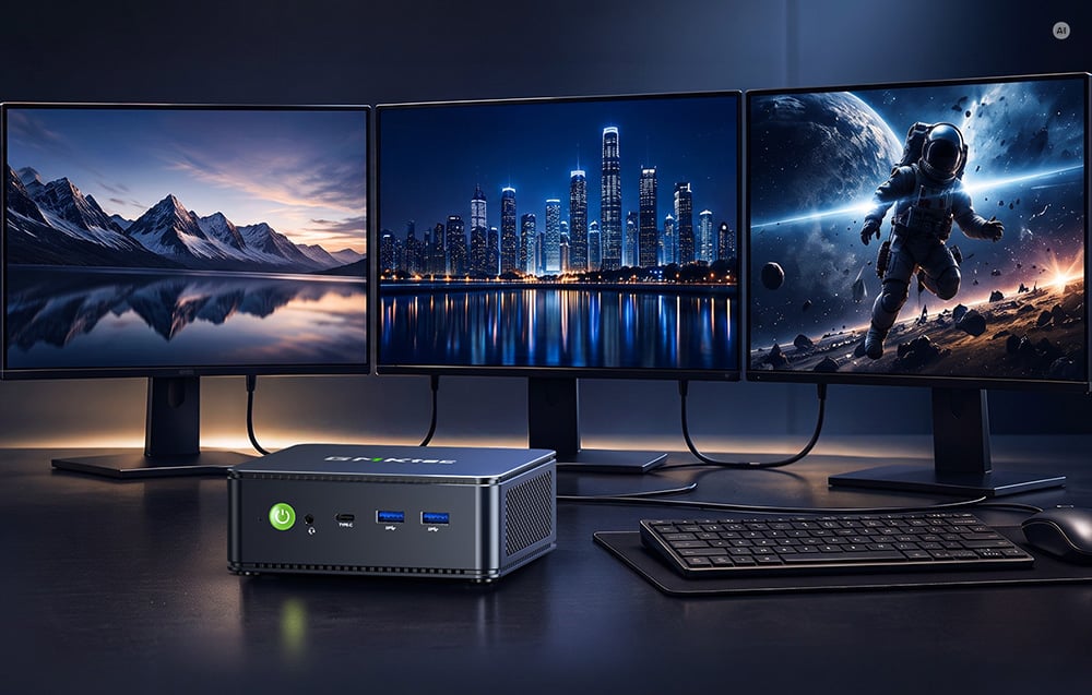 GMKTEC M5S Mini PC with Ryzen 3 5400U, 16GB, and 256GB aprašymas - Prekės nuotrauka