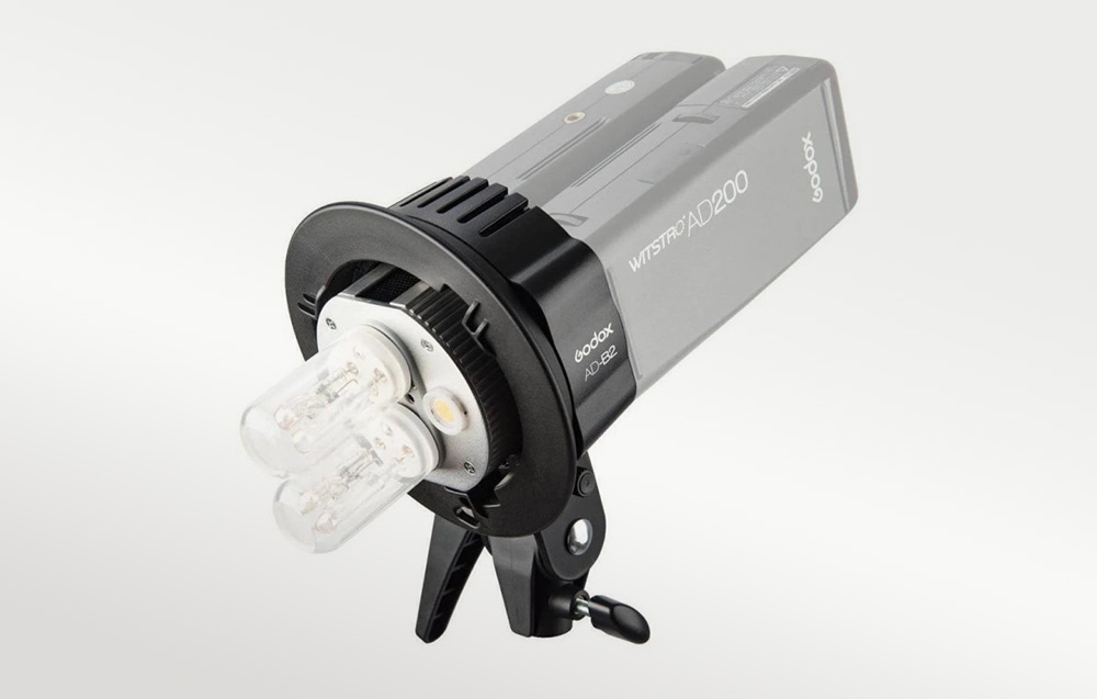 Apšvietimo priedas - Godox AD B2 Dual Power Flash Head (400W/s, Bowen S type mount) aprašymas - Prekės nuotrauka