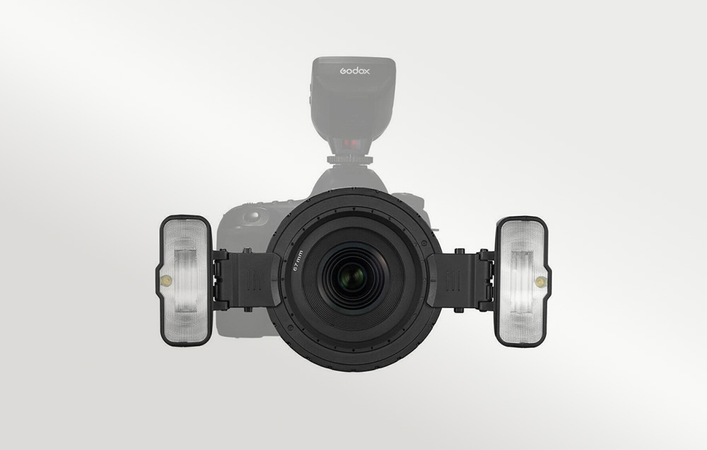 „Godox Macro Ring Flash“ dviejų lempučių rinkinys MF 12 aprašymas - Prekės nuotrauka
