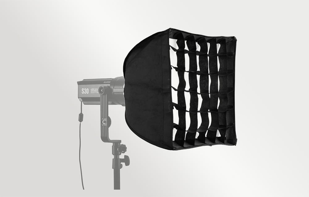 Godox Softbox su grotelėmis 30x30cm aprašymas - Prekės nuotrauka